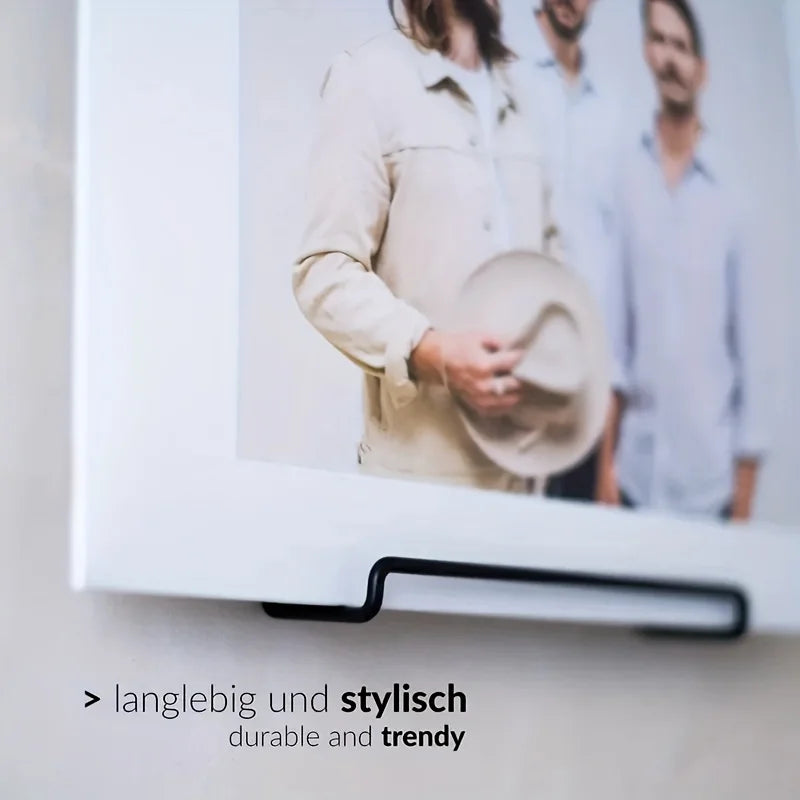 4pcs/2pcs Elegant Matte Black Metal Vinyl Record Wall Mount - Stylish Storage and Display, Perfect Living Room Decoration