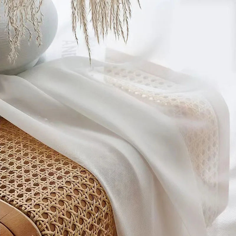White Sheer Chiffon Curtains – Elegant Voile Window Panels
