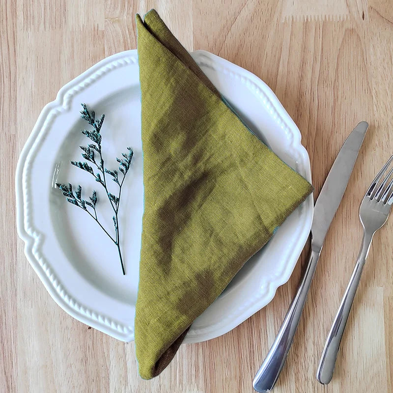 4-Piece Pure Linen Napkin Set – 40×40 cm