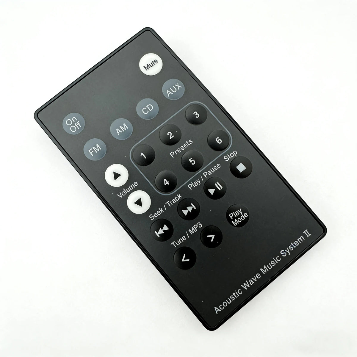 for Bose Acoustic Wave Music System II Remote Control Replacement Black ABS Material for Audio Electronics