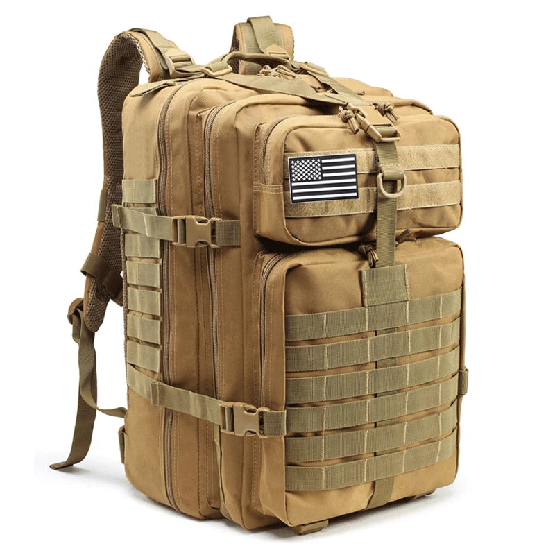 60L Army Military Tactical Backpack Men's Travel Large Capacity Rucksacks Men Waterproof Outdoor Sports Multi-functional Bags
