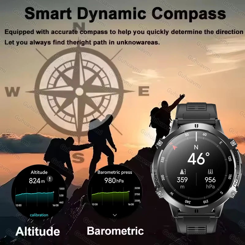 TANK X3 1000mAh Outdoor Smartwatch, 10ATM