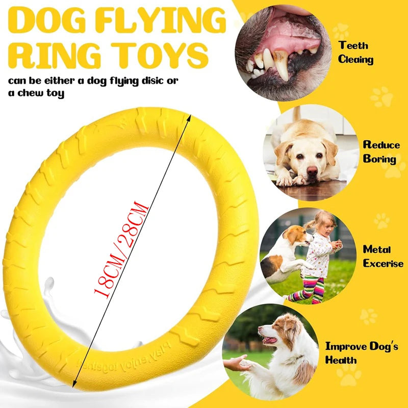 Dog Toys Pet Flying Discs EVA Dog Training Ring Puller Resistant Toys For Dogs Floating Puppy Bite Ring Toy Interactive