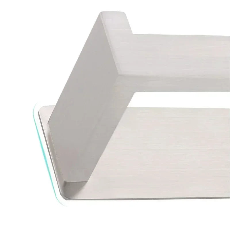 Stainless Steel Toilet Roll Holder Self Adhesive in Bathroom Tissue Paper Holder Black Finish Easy Installation No Screw
