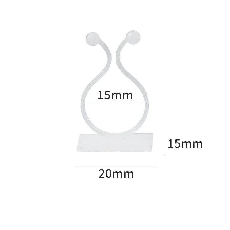 20Pcs Plant Climbing Wall Clips Vine Buckle Hook Rattan Clamp Fixator Self-Adhesive Plant Stent Invisible Vine Climbing Fixed