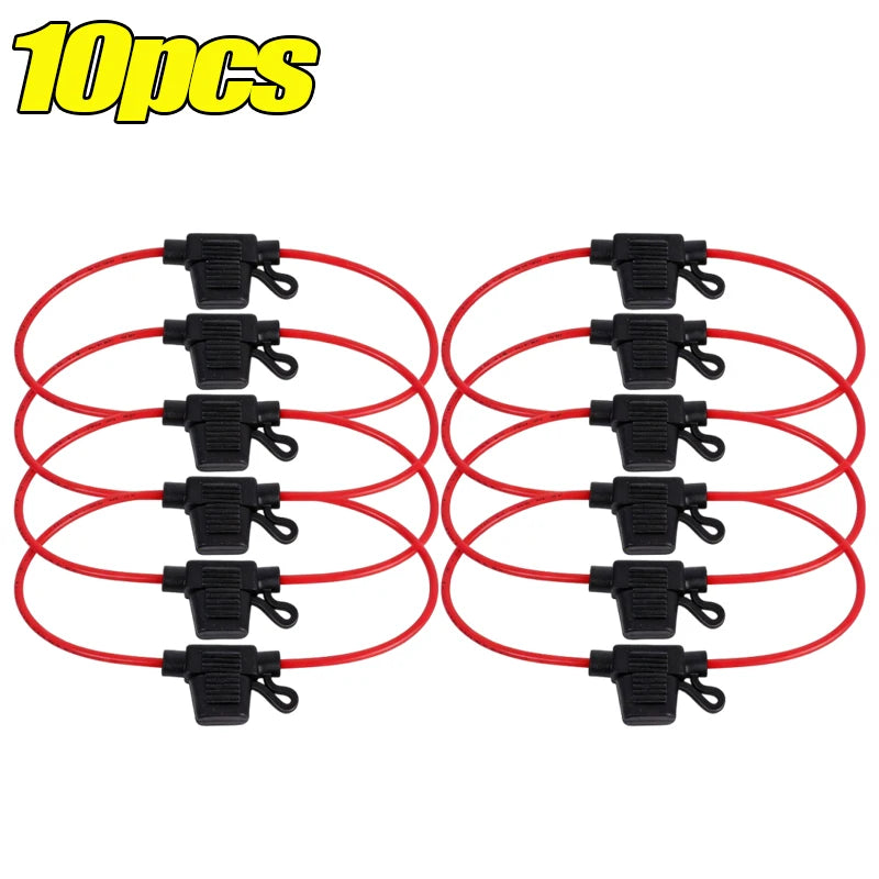 12V Inline Mini Blade Fuse Holders, 5–20 Pack