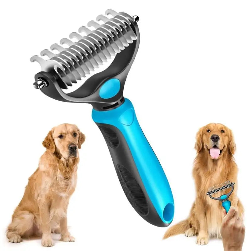 2-Sided Pet Deshedding & Dematting Brush