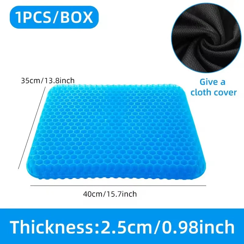 Gel Seat Cushion Summer Breathable Honeycomb Design For Pressure Relief Back Tailbone Pain for Home Office Wheelchair Chair Cars