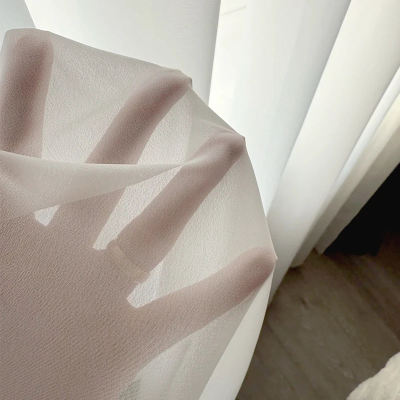 White Sheer Chiffon Curtains – Elegant Voile Window Panels
