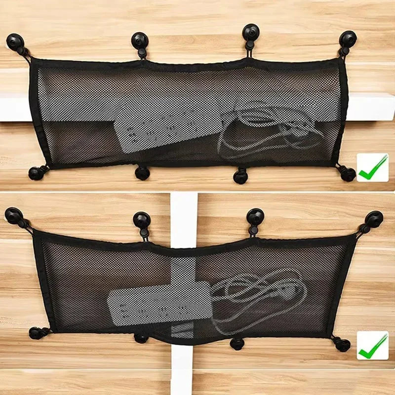 Under-Desk Cable Management Net – Flexible Cord Organizer