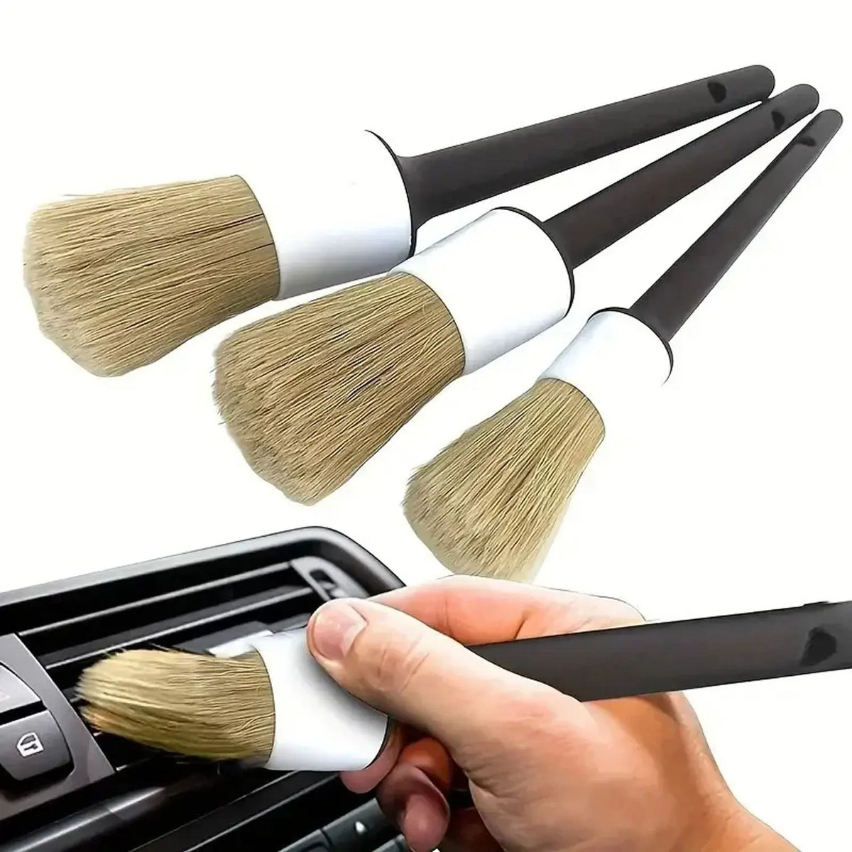 3-Piece Car Detailing Brush Set — product image 1