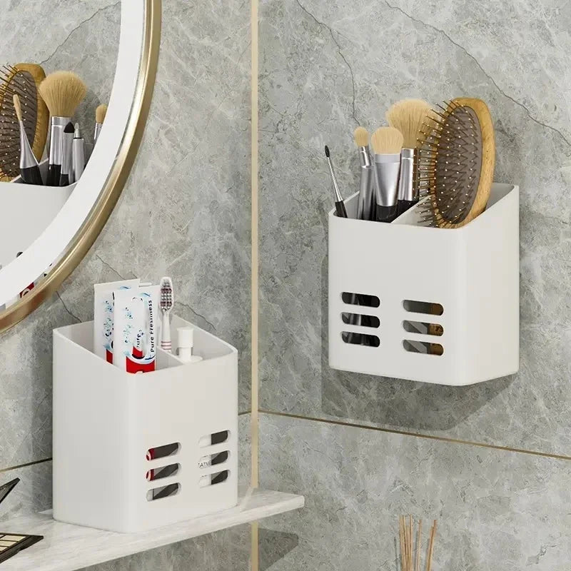 No-Drill Bathroom Wall Shelf – Toiletry & Skincare Organizer