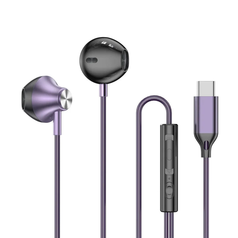 For Samsung Headphones HiFi Surround Sound In-ear USB Type C 3.5mm With Wire Control Wired Earplugs For Galaxy S24 S23 S22 Ultra