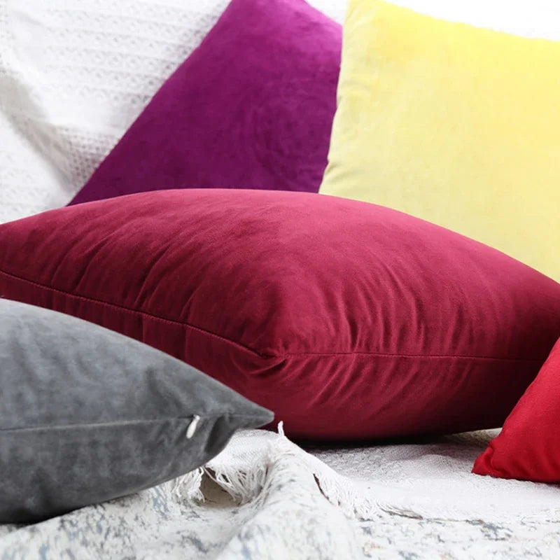 Velvet Cushion Cover – Multiple Sizes & Colors