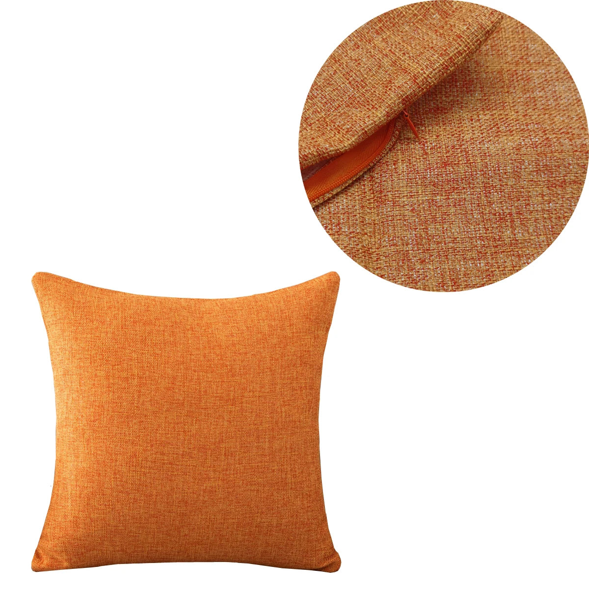 Solid Linen-Blend Cushion Cover – Multiple Sizes