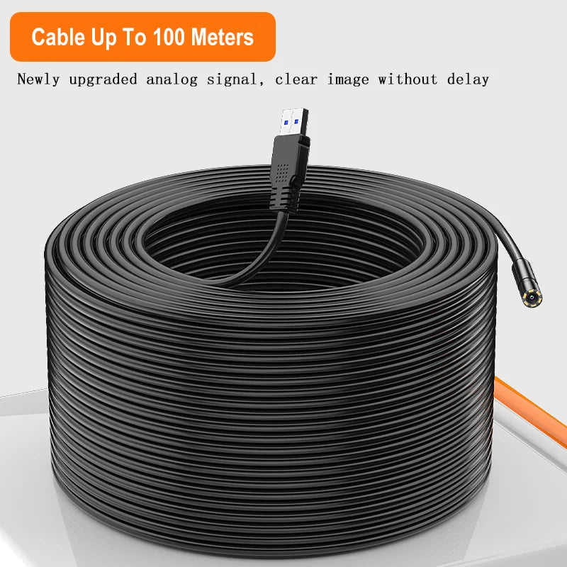 ENWOR QWE-741 1080p Borescope, 1–100m Cable
