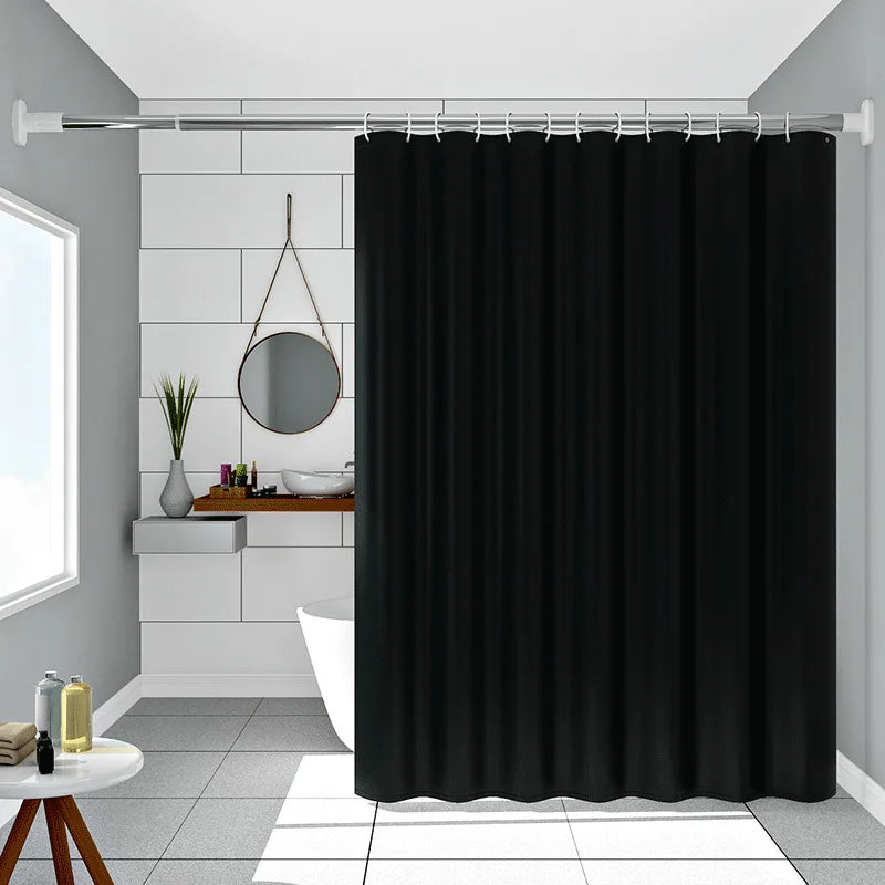 Black PEVA Waterproof Shower Curtain – Multiple Sizes
