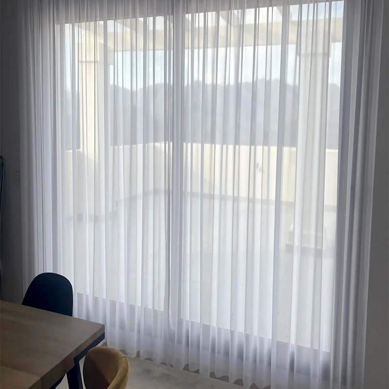 White Sheer Chiffon Curtains – Elegant Voile Window Panels