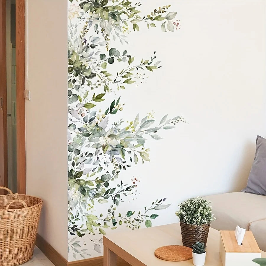 2-Piece Removable Vine & Leaf Wall Sticker Set