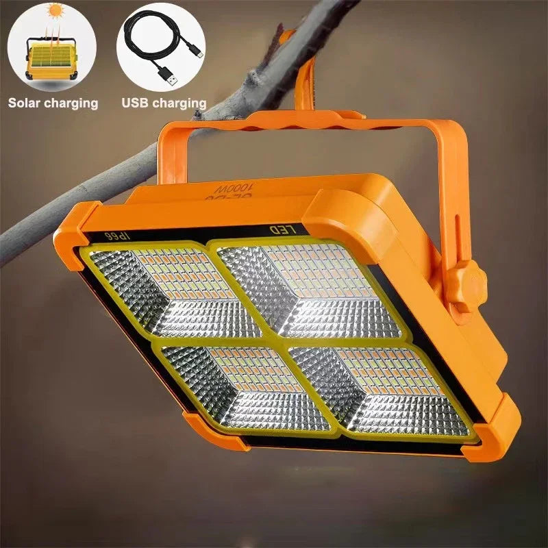 Rechargeable Solar & USB Portable LED Floodlight