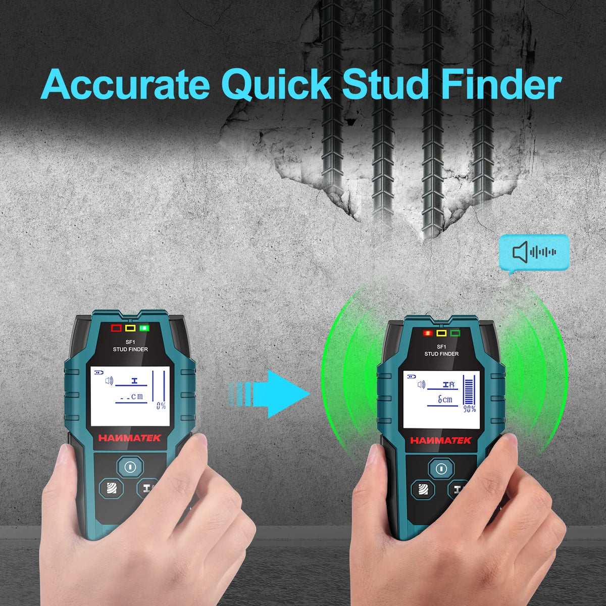HANMATEK SF1 Wall Stud, Metal & Live Wire Finder