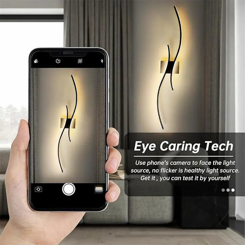 Indoor LED Wall Lamps for Corridor Bedroom Aluminum LED Wall Sconce Wall Lighting Fixtures for TV Background AC85-265V Home