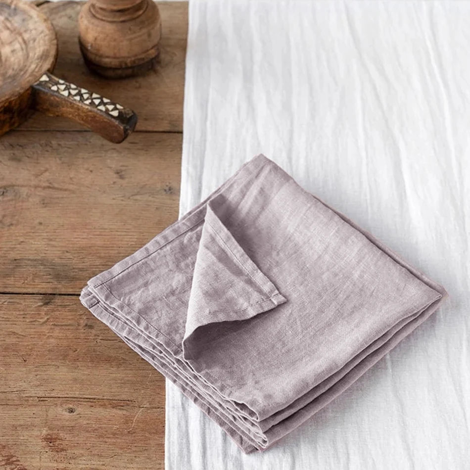 4-Piece Pure Linen Napkin Set – 40×40 cm