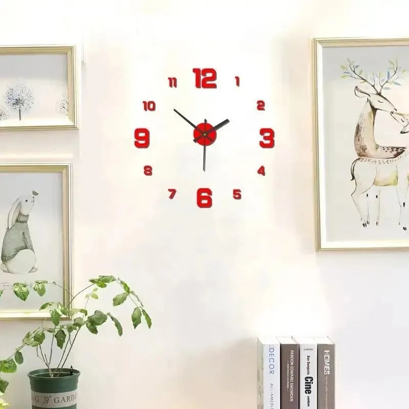 40cm Acrylic Plant Wall Clock, 4 Colors