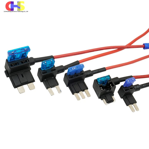 (1-15PCS) 12V 16AWG Add-a-circuit TAP Adapter Micro Mini Standard ATM APM Fuse Holder Blade Type For Auto Electrical Maintenance