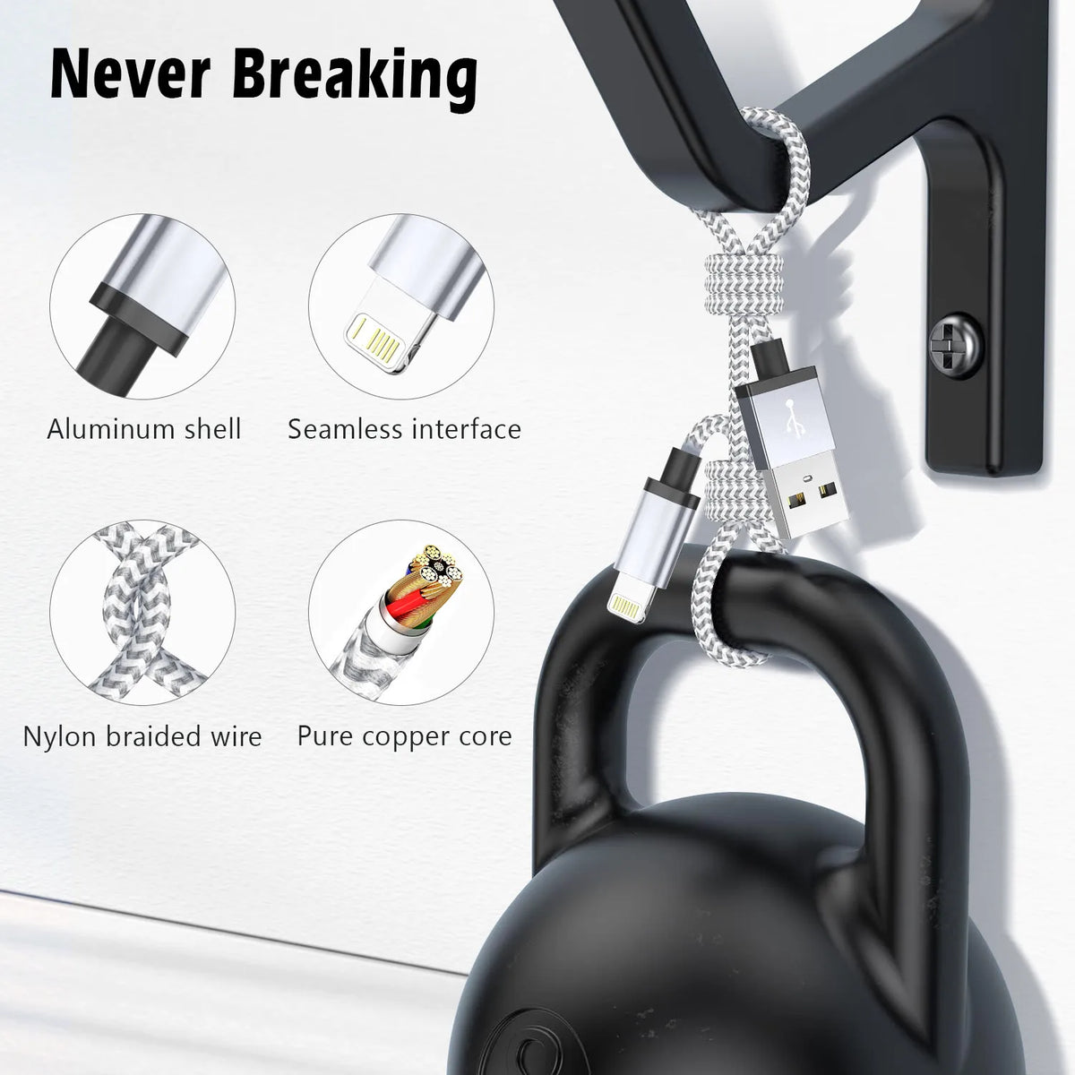 כבל USB‑C ל‑Lightning לטעינה וסנכרון