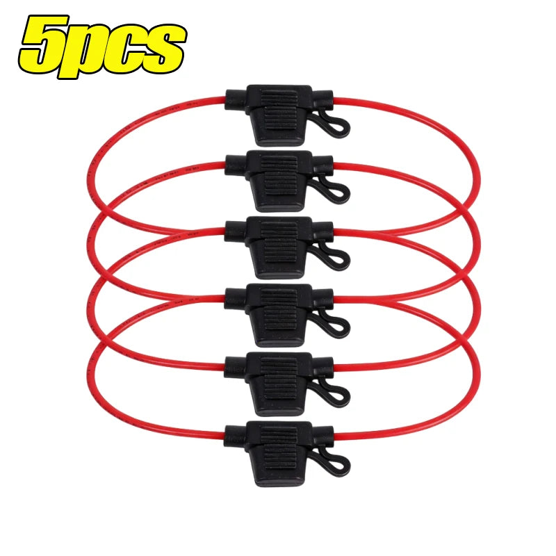 12V Inline Mini Blade Fuse Holders, 5–20 Pack