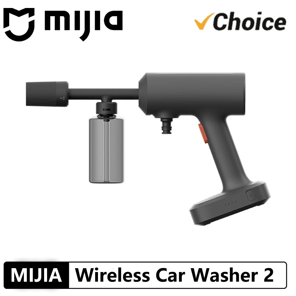 Original NEW MIJIA Wireless Car Washer 2 160L/h Large Water Volum Efficient Flushing High Pressure Wireless cleaning -CN
