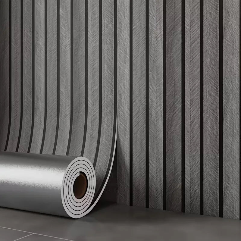 Self-Adhesive Wood Grain Wall Panels, Waterproof 3D Grille Sticker for TV Background, Living Room Bedroom Home Decor
