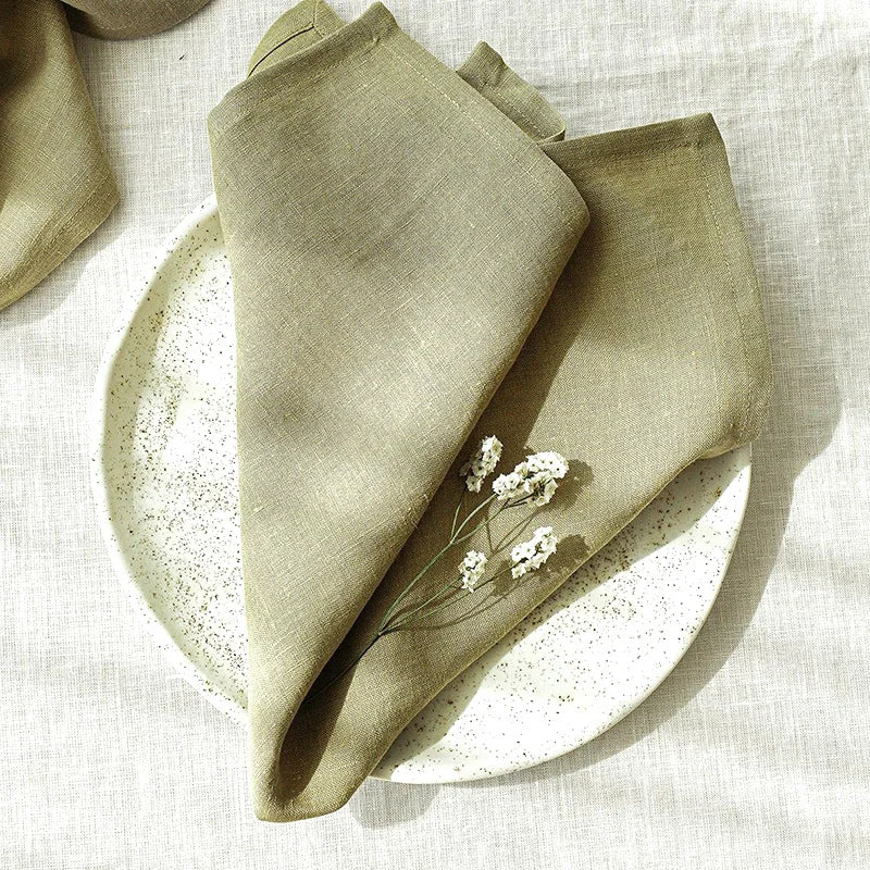 4-Piece Pure Linen Napkin Set – 40×40 cm