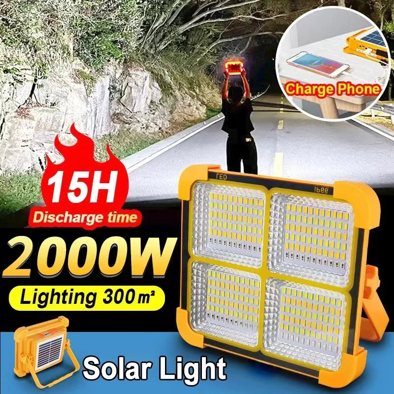 Rechargeable Solar & USB Portable LED Floodlight