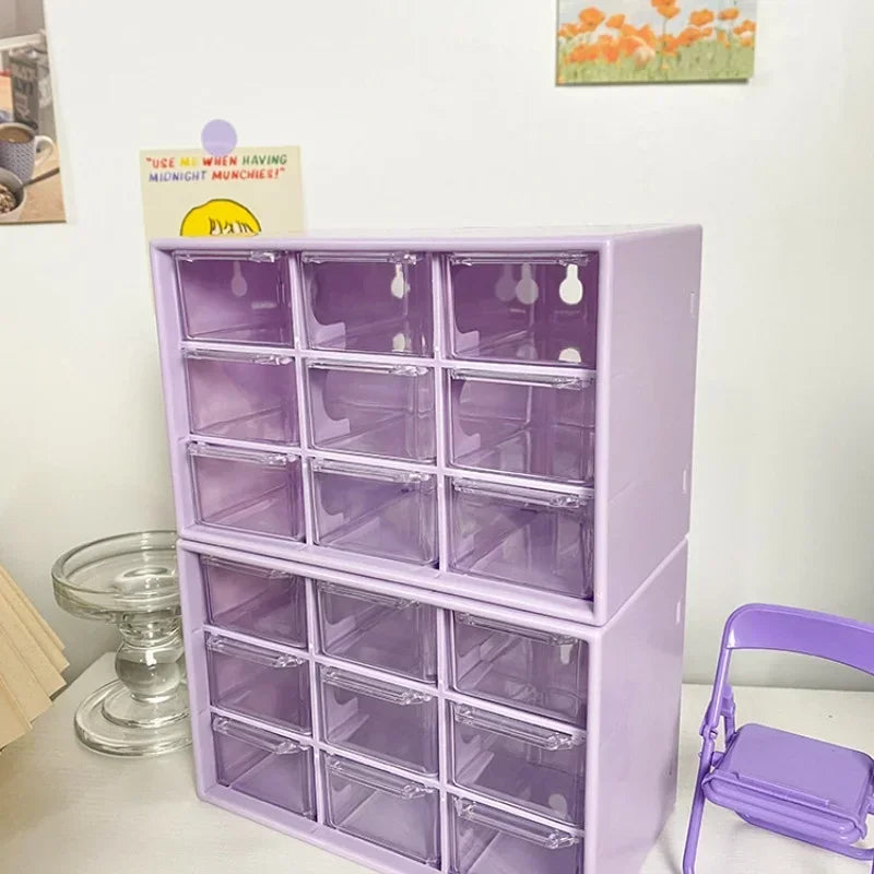 ארגונית שולחנית עם 9 מגירות קטנות לאחסון