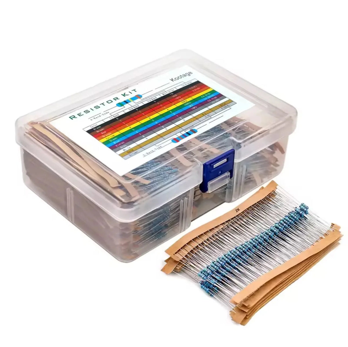 300–820pc 1% Metal Film Resistor Assortment, 1/4W