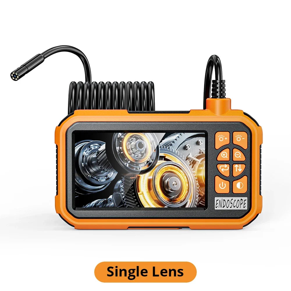 FUERS 1/5/10/20/30M Single/Dual Lens Endoscope Camera 1080P Semi-Rigid Snake Camera Sewer Cable 2600mAh Battery for Pipeline