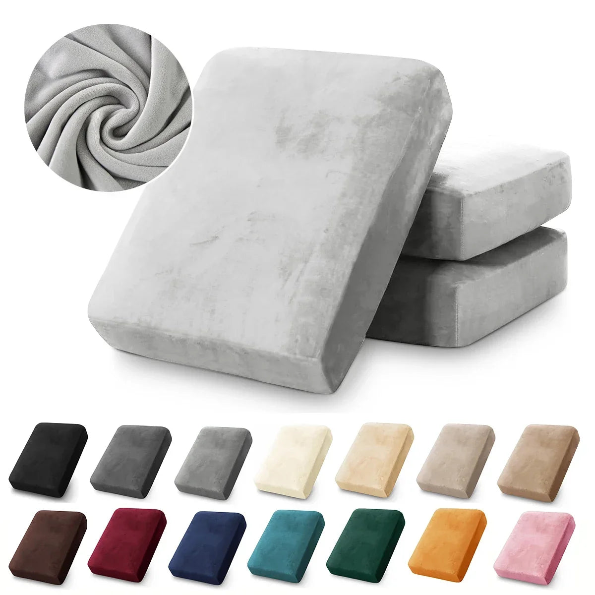 Stretch Velvet Sofa Cushion Cover – Multiple Sizes