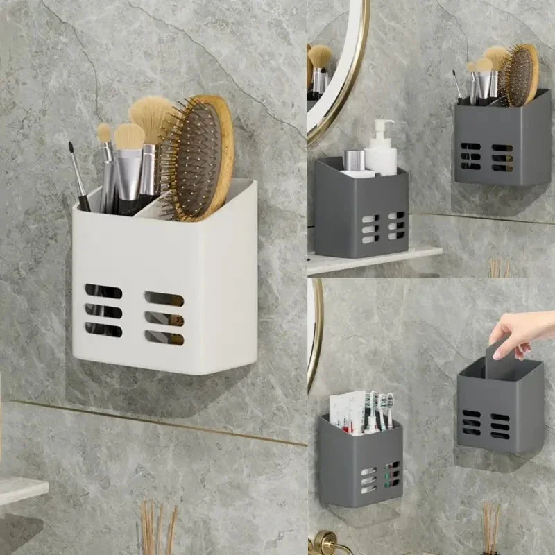 No-Drill Bathroom Wall Shelf – Toiletry & Skincare Organizer
