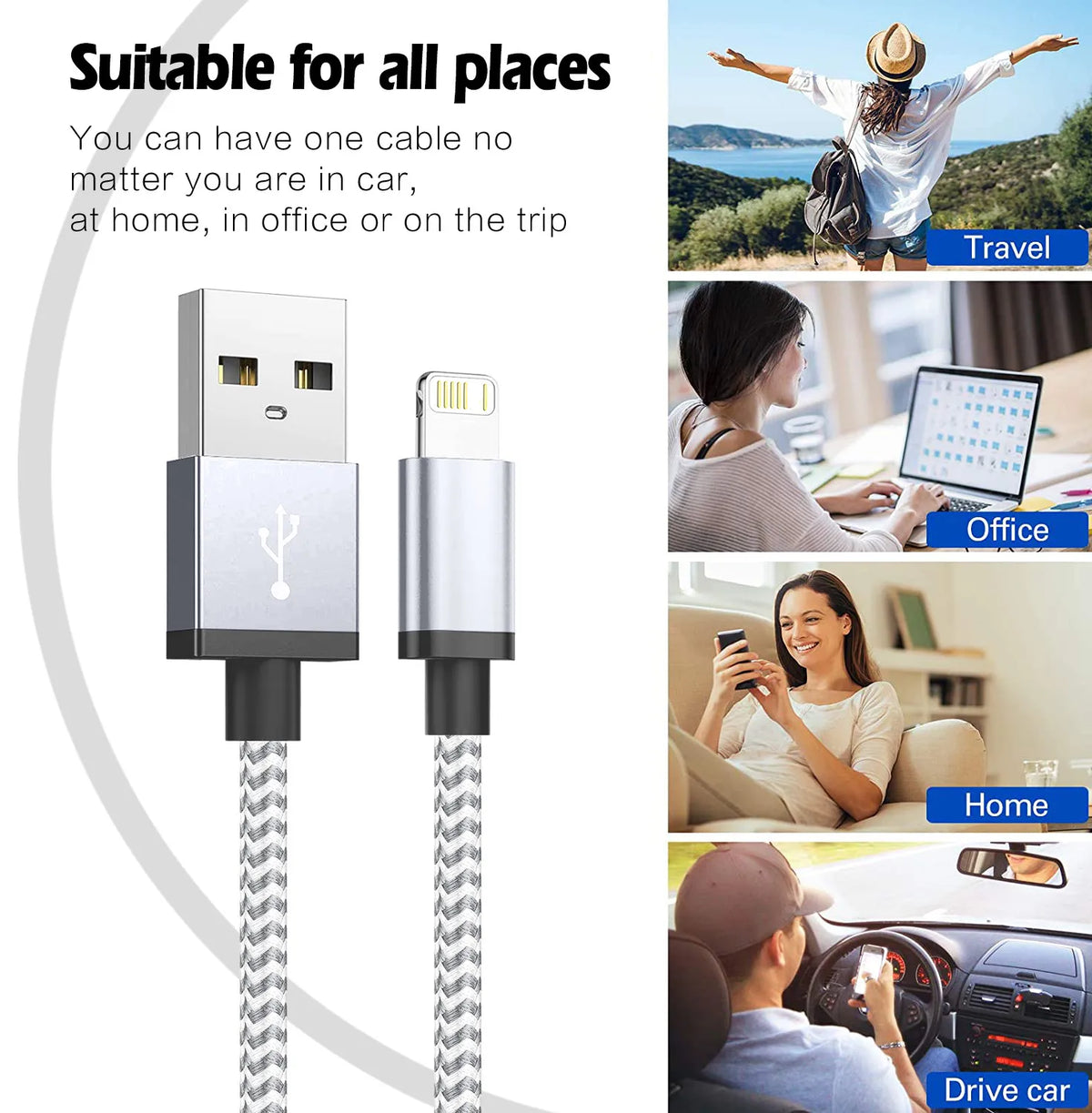 כבל USB‑C ל‑Lightning לטעינה וסנכרון