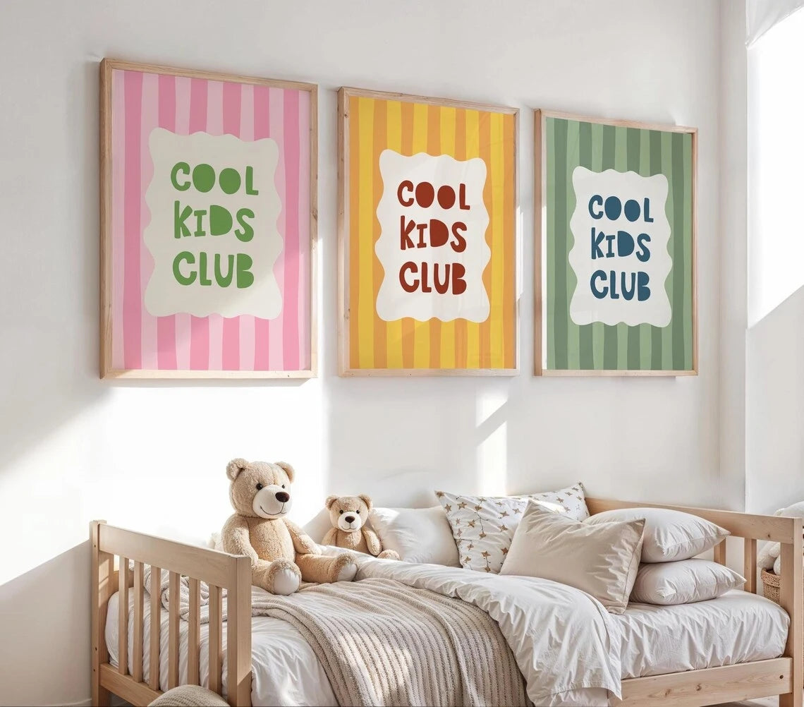 Modern Cartoon Cool Kids Club Wall Art Prints Canvas Painting Poster Picture For Living Room Bedroom Home Decor Gift