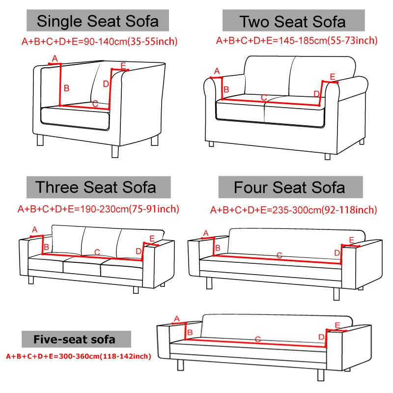 Jacquard Stretch Sofa Cover – 1–5 Seater