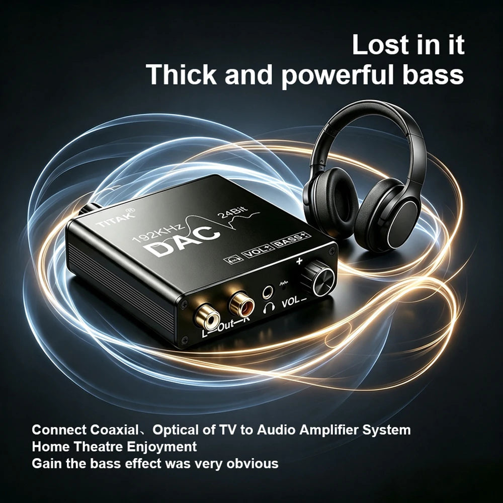 192kHz/24-Bit Optical & Coaxial DAC Converter