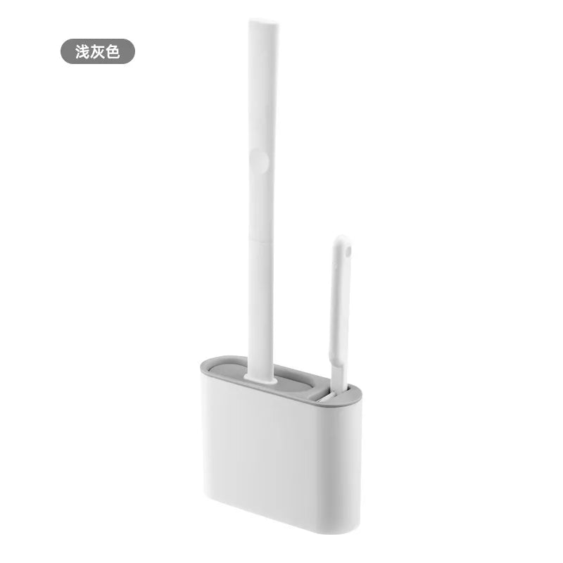 Flexible Silicone Toilet Brush with Holder – Wall-Mountable Set