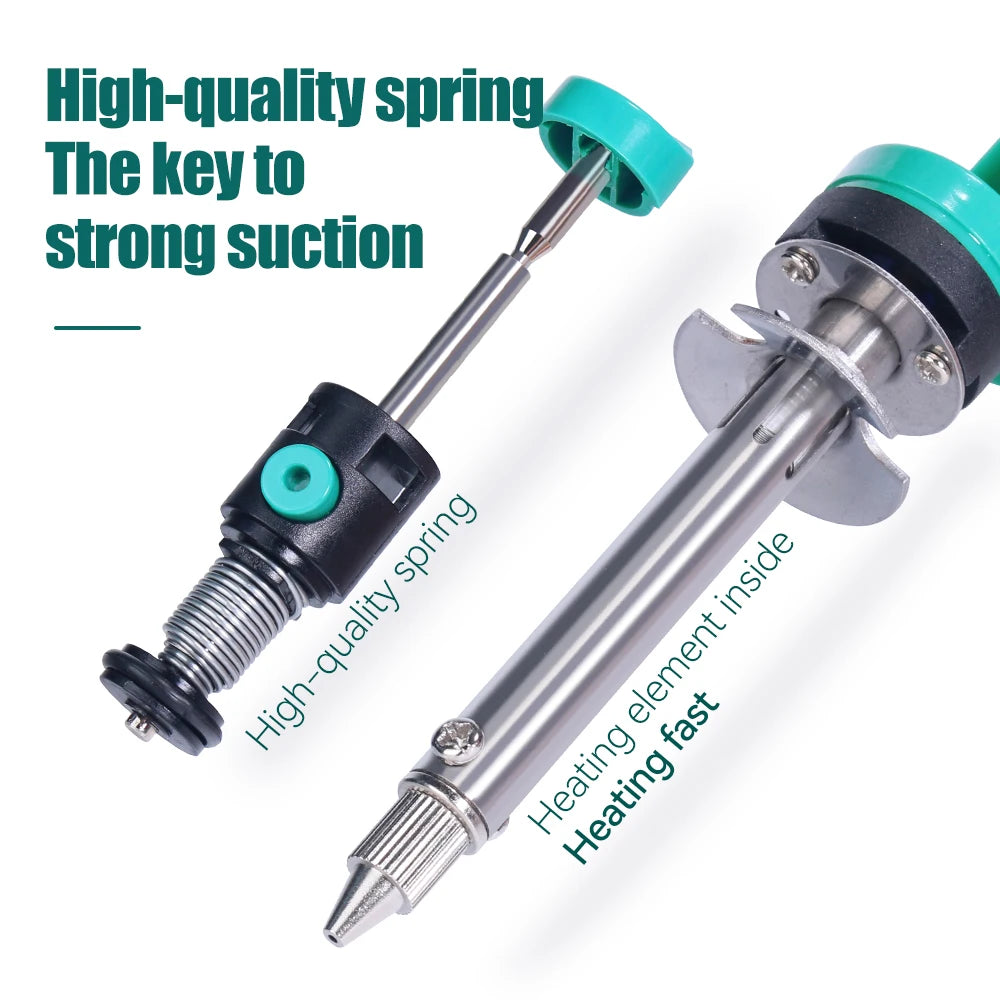 Spring suction built into the handle