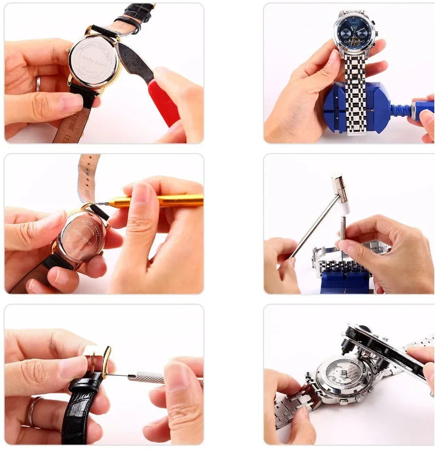 Tools for several watch-maintenance tasks