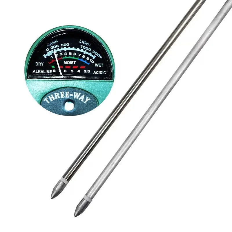 3 in 1 Soil PH Meter Sunlight PH Tester Garden Flowers Soil Moisture Sensor Meter Plants Acidity Humidity PH Monitor Detector