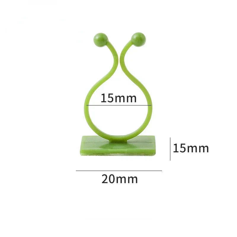 20Pcs Plant Climbing Wall Clips Vine Buckle Hook Rattan Clamp Fixator Self-Adhesive Plant Stent Invisible Vine Climbing Fixed