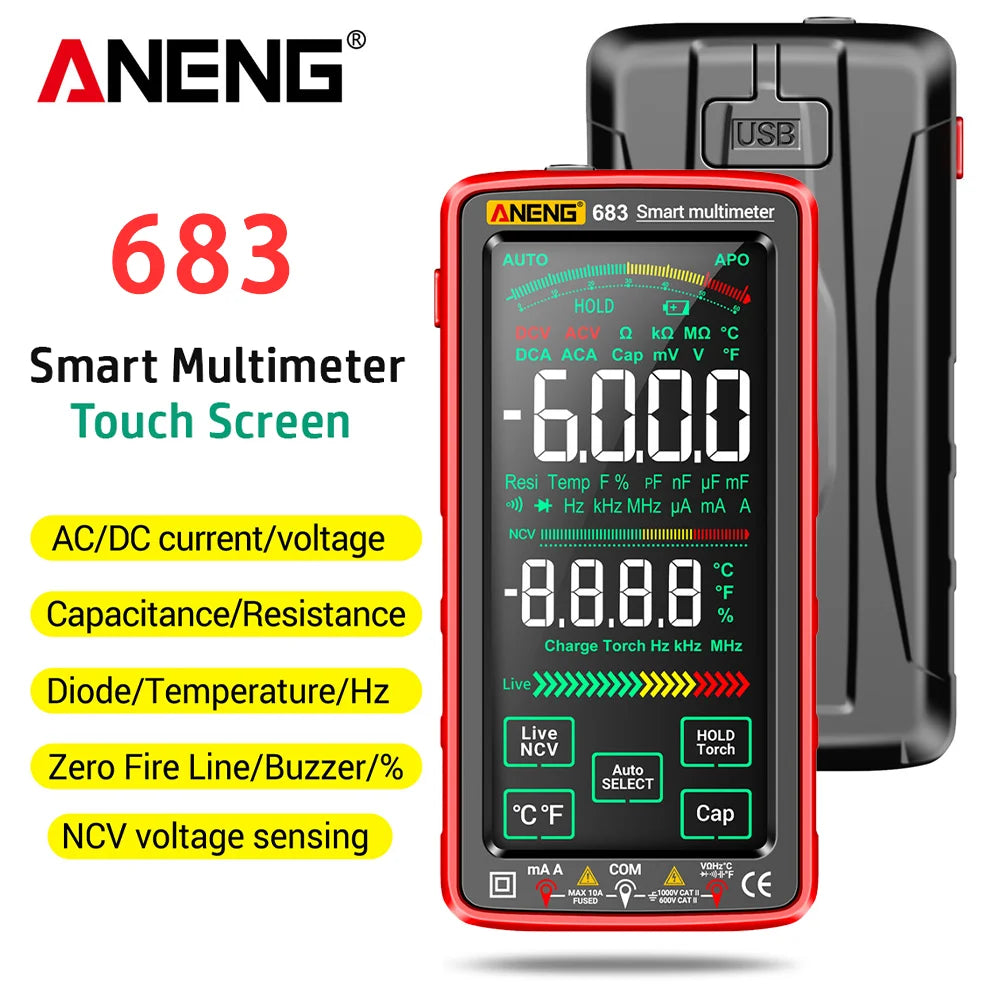 ANENG 683 Rechargeable 6000-Count Digital Multimeter